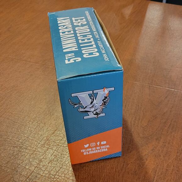 San Jose Barracuda Sharks John McCarthy Jacob Middleton Bobblehead 5th Annvrsry - Picture 2 of 10